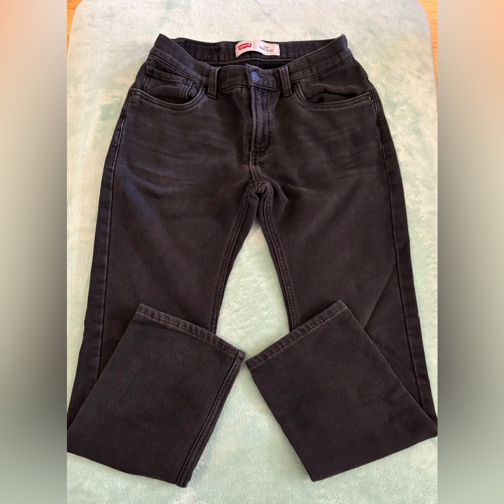 LEVI'S Big Boys 511 Slim Fit Stretch Performance Jeans 16 Regular Black